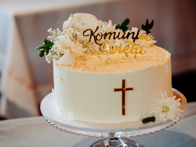 Komunia święta, torty ciasta